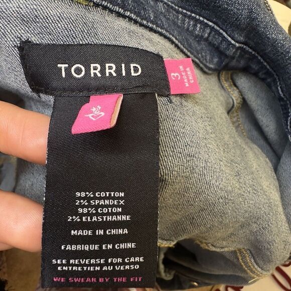 Torrid Blue Jean Denim Jacket Blue Size 3 - Picture 12 of 12